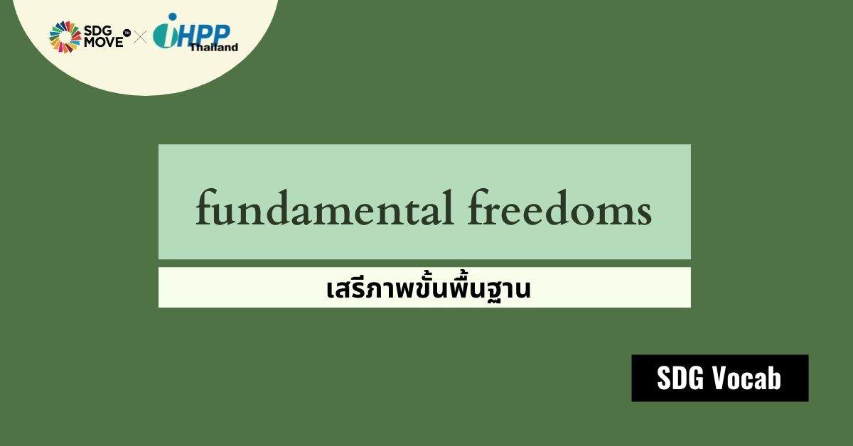 SDG Vocab | 53 – Fundamental Freedoms – เสรีภาพขั้นพื้นฐาน