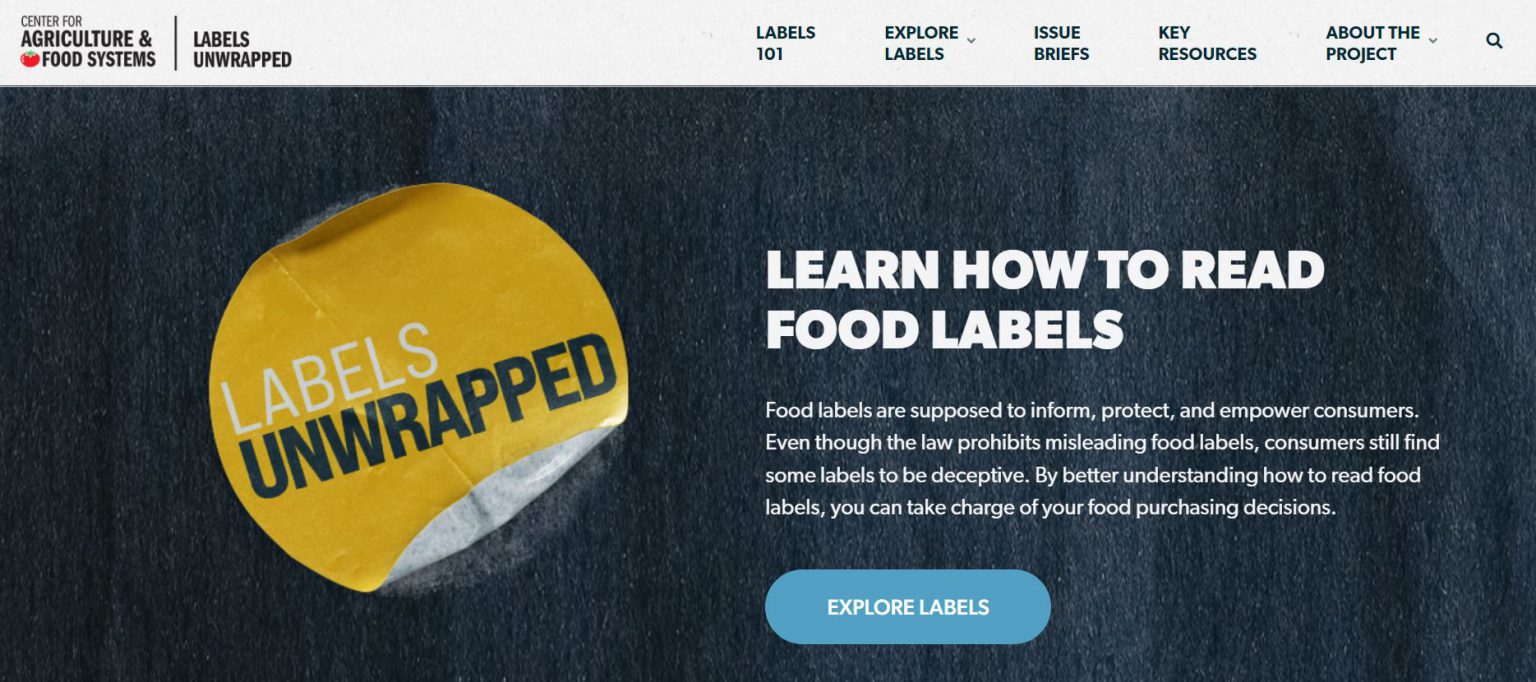 Labels Unwrapped เว็บไซต์ช่วยผู้ผลิตและผู้บริโภคชาวอเมริกันอ่านฉลาก