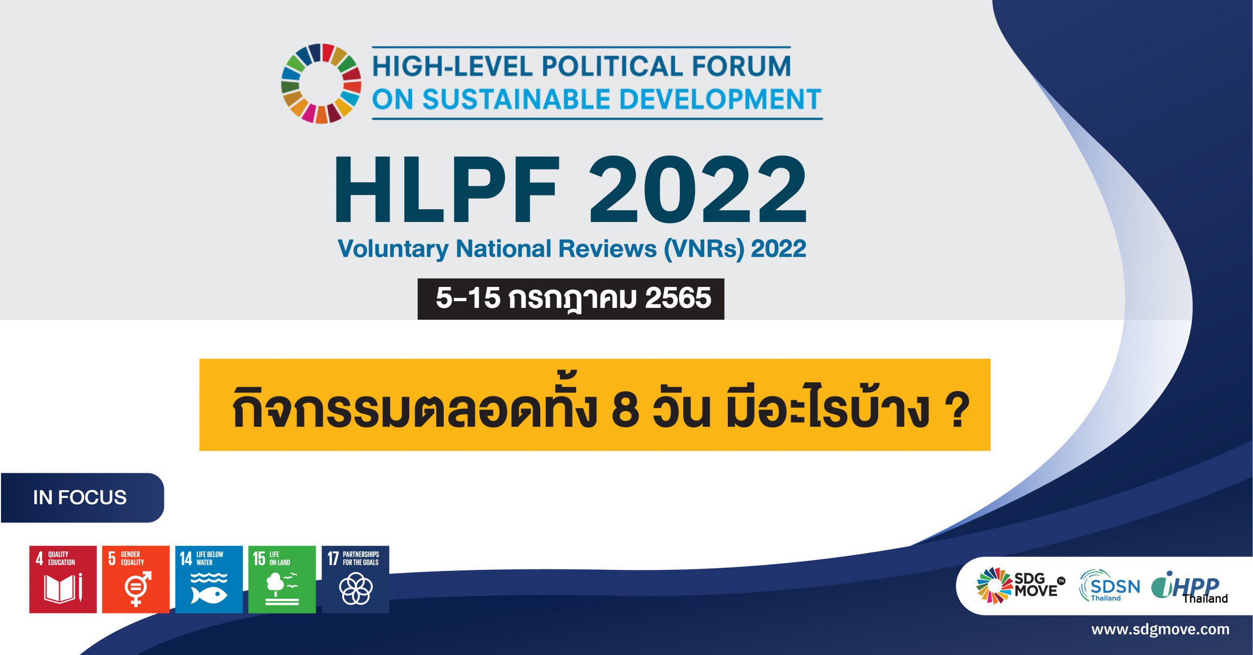 HLPF 2565 – กิจกรรมตลอดทั้ง 8 วัน มีอะไรบ้าง?